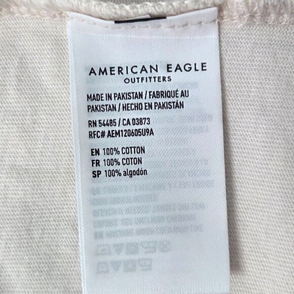 American Eagle Mens Relaxed Fit Pale Beige Polo Shirt XL NWT - Picture 7 of 8